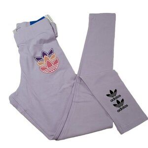 Adidas Originals Adicolor Stacked Trefoil Leggings Purple Women's XS New